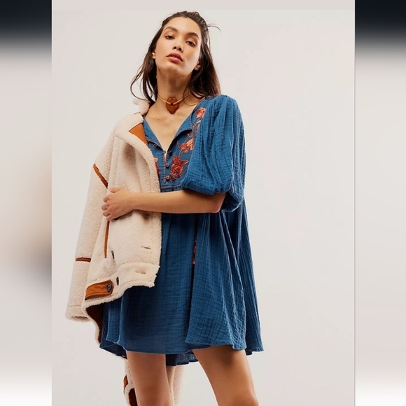 Free People Dresses & Skirts - Free People Rosa Linda Embroidered Dress Size XS
